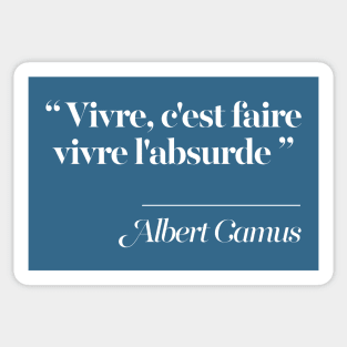 Albert Camus Quote - Typography Design Sticker